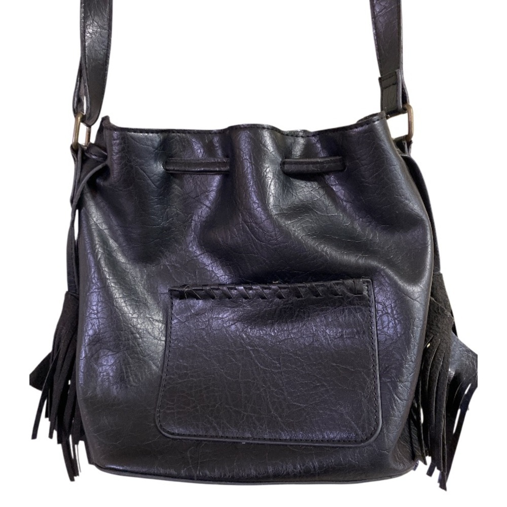 ⭐️ 3/$15 • Black •  Faux Leather • Bucket Bag